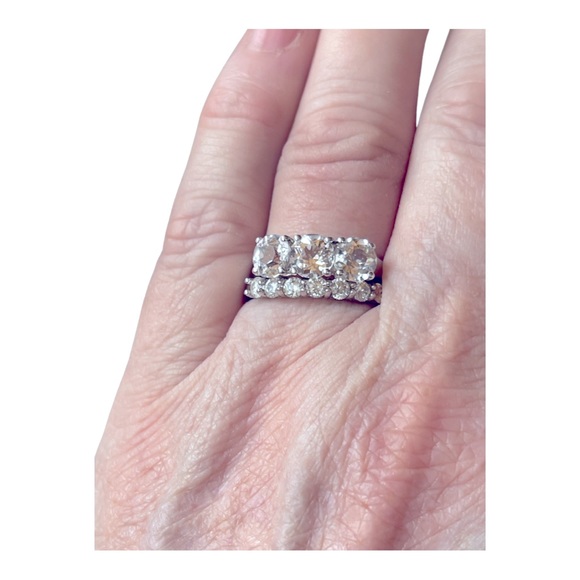 3 Stone Channel High Set Diamond Ring 2.5ct Sterling SOLD!!! - Picture 8 of 16